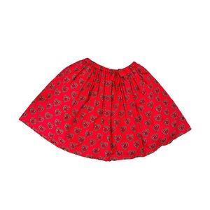 Red Heart Print Skirt